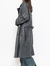 Load image into Gallery viewer, Vintage x Made in Canada x Wool-Lined Grey Leather Trench (S-L)