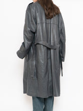 Load image into Gallery viewer, Vintage x Made in Canada x Wool-Lined Grey Leather Trench (S-L)