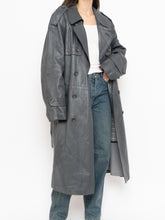 Load image into Gallery viewer, Vintage x Made in Canada x Wool-Lined Grey Leather Trench (S-L)
