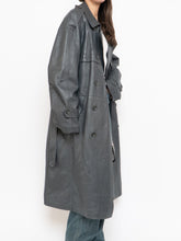 Load image into Gallery viewer, Vintage x Made in Canada x Wool-Lined Grey Leather Trench (S-L)