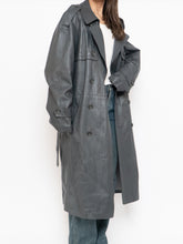 Load image into Gallery viewer, Vintage x Made in Canada x Wool-Lined Grey Leather Trench (S-L)