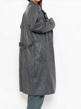 Load image into Gallery viewer, Vintage x Made in Canada x Wool-Lined Grey Leather Trench (S-L)