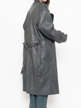 Load image into Gallery viewer, Vintage x Made in Canada x Wool-Lined Grey Leather Trench (S-L)