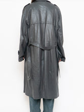 Load image into Gallery viewer, Vintage x Made in Canada x Wool-Lined Grey Leather Trench (S-L)