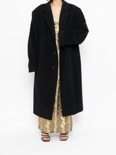Load image into Gallery viewer, Vintage x Black Wool-Blend Long Blazer Coat (S-XL)