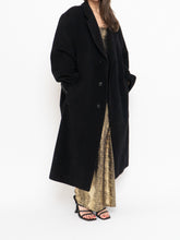 Load image into Gallery viewer, Vintage x Black Wool-Blend Long Blazer Coat (S-XL)