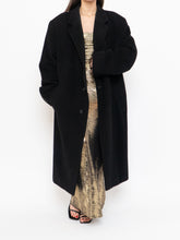 Load image into Gallery viewer, Vintage x Black Wool-Blend Long Blazer Coat (S-XL)