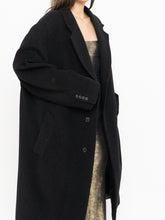 Load image into Gallery viewer, Vintage x Black Wool-Blend Long Blazer Coat (S-XL)