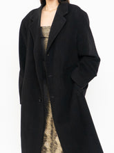 Load image into Gallery viewer, Vintage x Black Wool-Blend Long Blazer Coat (S-XL)