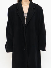 Load image into Gallery viewer, Vintage x Black Wool-Blend Long Blazer Coat (S-XL)