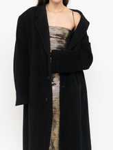 Load image into Gallery viewer, Vintage x Black Wool-Blend Long Blazer Coat (S-XL)