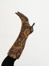 Load image into Gallery viewer, Vintage x Velvet Paisley Boot (8-9)