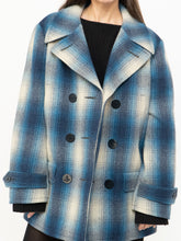 Load image into Gallery viewer, RALPH LAUREN POLO x Blue Plaid Wool-Blend Coat (XS-L)