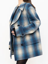 Load image into Gallery viewer, RALPH LAUREN POLO x Blue Plaid Wool-Blend Coat (XS-L)