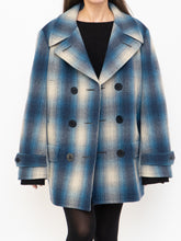 Load image into Gallery viewer, RALPH LAUREN POLO x Blue Plaid Wool-Blend Coat (XS-L)