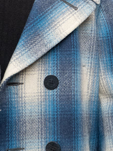 RALPH LAUREN POLO x Blue Plaid Wool-Blend Coat (XS-L)