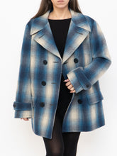 Load image into Gallery viewer, RALPH LAUREN POLO x Blue Plaid Wool-Blend Coat (XS-L)