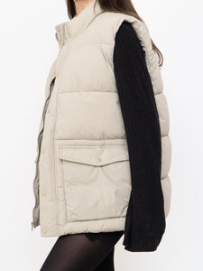 GAP x Beige Puffer Vest (S-L)