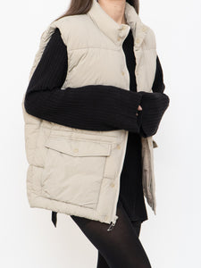 GAP x Beige Puffer Vest (S-L)