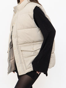 GAP x Beige Puffer Vest (S-L)