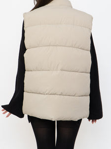 GAP x Beige Puffer Vest (S-L)