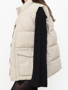 GAP x Beige Puffer Vest (S-L)