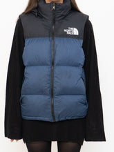 Load image into Gallery viewer, THE NORTH FACE x Blue, Black Nuptse 700 Puffer Vest (Mens S)