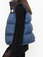 Load image into Gallery viewer, THE NORTH FACE x Blue, Black Nuptse 700 Puffer Vest (Mens S)