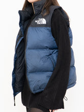 Load image into Gallery viewer, THE NORTH FACE x Blue, Black Nuptse 700 Puffer Vest (Mens S)