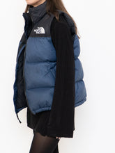 Load image into Gallery viewer, THE NORTH FACE x Blue, Black Nuptse 700 Puffer Vest (Mens S)