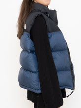 Load image into Gallery viewer, THE NORTH FACE x Blue, Black Nuptse 700 Puffer Vest (Mens S)