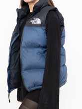 Load image into Gallery viewer, THE NORTH FACE x Blue, Black Nuptse 700 Puffer Vest (Mens S)