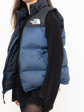 Load image into Gallery viewer, THE NORTH FACE x Blue, Black Nuptse 700 Puffer Vest (Mens S)