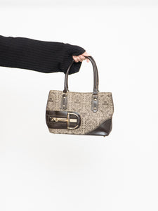 Vintage x Gucci-style GIOSARDI Buckled Brown Logo Purse