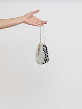 Load image into Gallery viewer, Vintage x Black, White Beaded Clutch