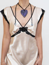 Load image into Gallery viewer, Vintage x Cream, Blak Satin &amp; Lace Dress (S, M)