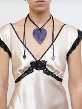 Load image into Gallery viewer, Vintage x Cream, Blak Satin &amp; Lace Dress (S, M)