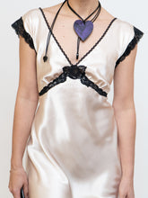Load image into Gallery viewer, Vintage x Cream, Blak Satin &amp; Lace Dress (S, M)