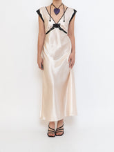 Load image into Gallery viewer, Vintage x Cream, Blak Satin &amp; Lace Dress (S, M)