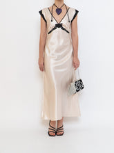 Load image into Gallery viewer, Vintage x Cream, Blak Satin &amp; Lace Dress (S, M)
