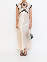 Load image into Gallery viewer, Vintage x Cream, Blak Satin &amp; Lace Dress (S, M)