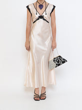 Load image into Gallery viewer, Vintage x Cream, Blak Satin &amp; Lace Dress (S, M)