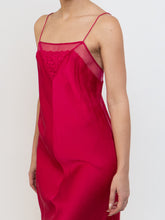 Load image into Gallery viewer, VS x Magenta Silk Lace Slip Dress (XS-M)