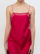 Load image into Gallery viewer, VS x Magenta Silk Lace Slip Dress (XS-M)