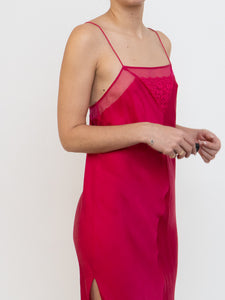 VS x Magenta Silk Lace Slip Dress (XS-M)