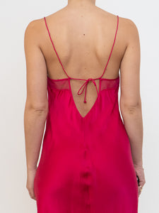 VS x Magenta Silk Lace Slip Dress (XS-M)