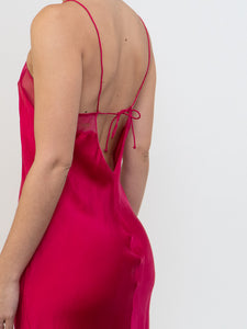 VS x Magenta Silk Lace Slip Dress (XS-M)