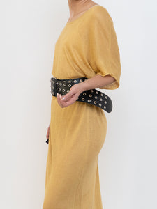 IOANNA KOUBBELA x Made in Greece x Gold Yellow Sheer Knit Dress (XS-L)