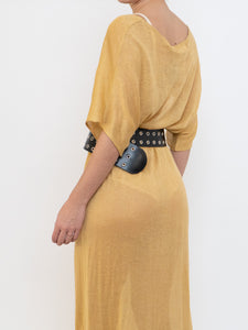 IOANNA KOUBBELA x Made in Greece x Gold Yellow Sheer Knit Dress (XS-L)