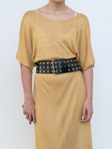 IOANNA KOUBBELA x Made in Greece x Gold Yellow Sheer Knit Dress (XS-L)